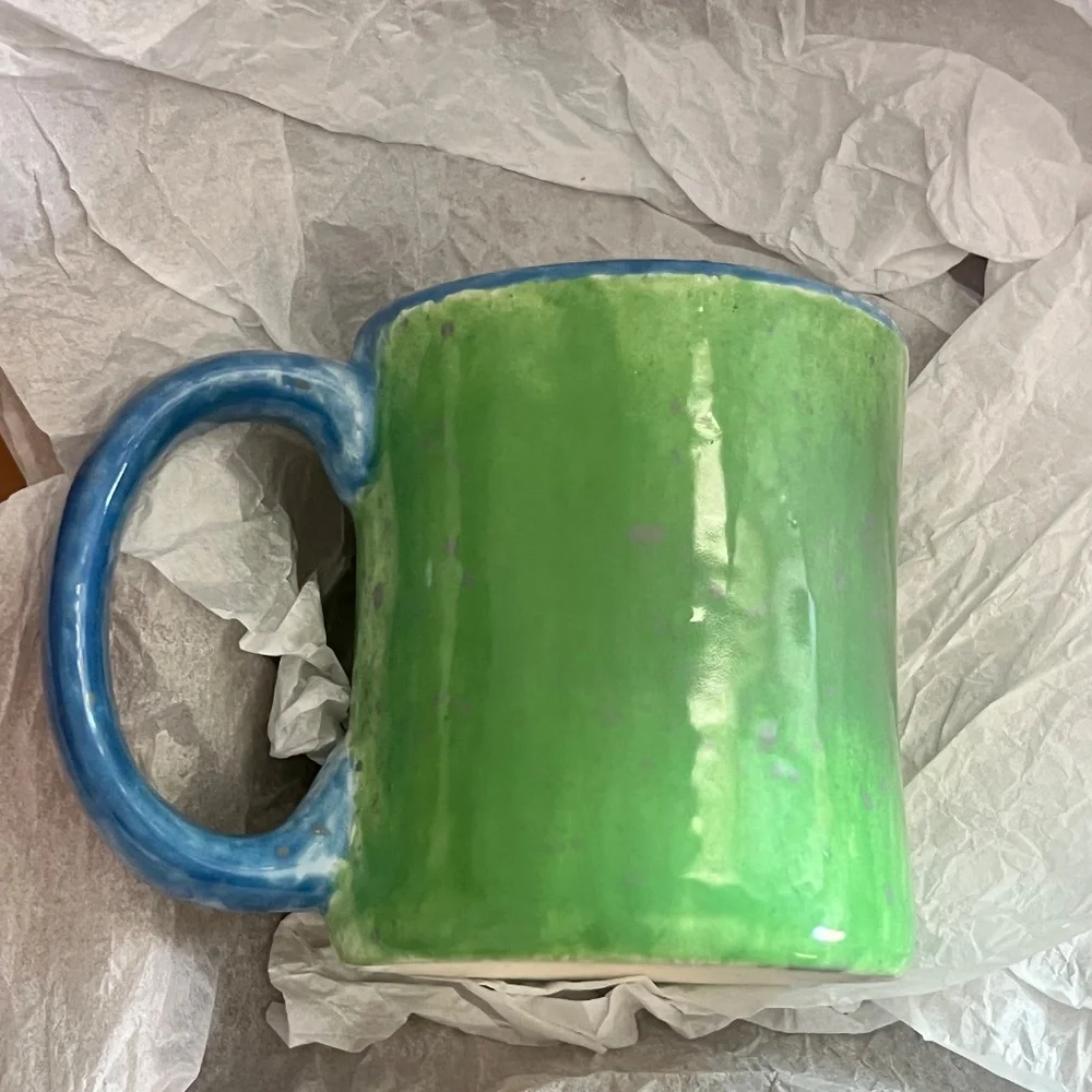 Handmade 2 Ceramic Pottery Mugs, Well Crafted Set, Unique, Absolutely Beautiful